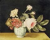 Delft Prints - Flowers in a Delft Jar by Alexander Marshal