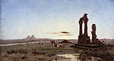 Alexandre Gabriel Decamps A Bedouin Encampment by a Ruined Temple