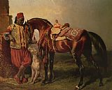 Alfred Dedreux African Groom Holding painting