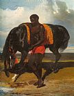 Alfred Dedreux African Keeping a Horse at The Side of a Sea painting