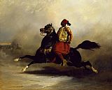 Alfred Dedreux or de Dreux Nubian Horseman at the Gallop painting
