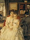 Alfred Emile Stevens Victorian Family Scene