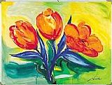 alfred gockel Orange Tulips