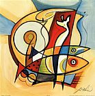 alfred gockel Sun Fish Ii painting