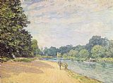 Alfred Sisley The Thames with Hampton Church painting