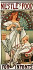 Infant Prints - Nestle's Food for Infants by Alphonse Maria Mucha