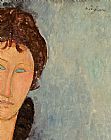 Amedeo Modigliani Woman With Blue Eyes painting