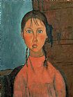 Amedeo Modigliani Girl with Pigtails