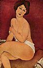 Seated Female Nude by Amedeo Modigliani