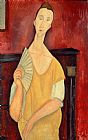 Amedeo Modigliani Woman with a Fan painting