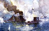 American School Engagement Between The Confederate Ironclad Merrimac Also Called Virginia And Monitor