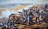 School Prints - Federal field artillery in action during the American Civil War by American School