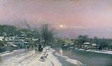 Anders Anderson Lundby A Canal Scene in Winter