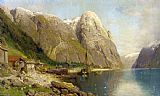 Anders Monsen Askevold A Village by a Fjord