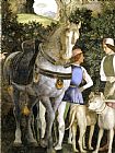 Andrea Mantegna la camera degli sposi: grooms with horse and two dogs