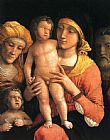 Infant Prints - The Holy Family with Saint Elizabeth And The Infant John The Baptist by Andrea Mantegna