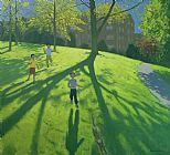 Andrew Macara Children Running in the Park painting