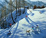 Andrew Macara Large Snowball Zermatt painting