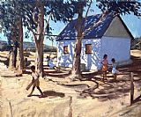 Andrew Macara Little white house Karoo South Africa painting