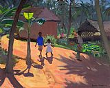 Andrew Macara Road to Kovalum Beach painting