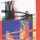 Andy Warhol Brooklyn Bridge c.1983 Black Bridge White Background