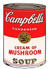 Mushroom Prints - Campbell's Soup Cream of Mushroom by Andy Warhol