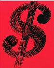 Andy Warhol Dollar Sign c.1981 Black on Red