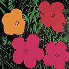 Red Flowers Prints - Flowers 1964 Red Pink And Yellow by Andy Warhol