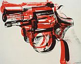 Andy Warhol Gun c.1981 82 Black And Red on White
