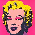 Andy Warhol Marilyn Kopf Beige Schwarz Gelb
