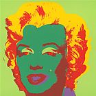 Andy Warhol Marilyn Kopf Dunkelgruen Rot Gelb