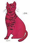 Andy Warhol pink Sam cat