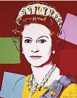 Andy Warhol Reigning Queens Queen Elizabeth II of The United Kingdom c.1985 Dark Outline