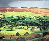 Anna Vaughan Hyatt Huntington Prints - Welsh Valley by Anna Teasdale