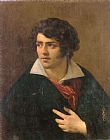 Portrait of a Young Man with Open Collar Paintings and Prints - Portrait of a Young Man by Anne Louis Girodet De Roucy Triosson