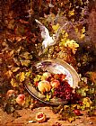 Antoine Bourland Peaches And Grapes With A Dove - Bourland - 1875