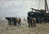 Sailing Boat Prints - Boat on the Beach at Scheveningen by Anton Mauve