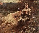 Temptation Prints - The Temptation of Sir Percival by Arthur Hacker
