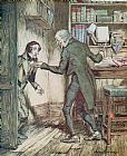 Arthur Rackham Scrooge and Bob Cratchit