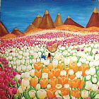 Moore Paintings - Flowers and Fields Alive with Thy Joy by Ashleigh Dyan Moore