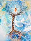Ashleigh Dyan Moore Paramhansa Yogananda - Mist painting