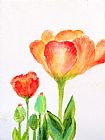 Ashleigh Dyan Moore Tulips Orange and Red painting