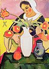 August Macke The Lute Player
