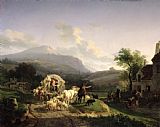 Rural Prints - A Rural Landscape by Auguste-Xavier Leprince