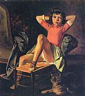 Balthasar Klossowski De Rola Balthus Girl And Cat 1937 painting