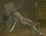 Balthasar Klossowski De Rola Balthus Nude on a Chaise Longue 1950 painting