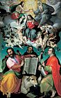 Bartolomeo Passarotti The Coronation of the Virgin with Saints Luke Dominic and John the Evangelist