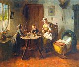 Bernard De Hoog Feeding The Little Ones