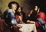 Emmaus Prints - Supper at Emmaus by Bernardo Strozzi