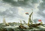 Ship Prints - Ships at Sea by Bonaventura Peeters